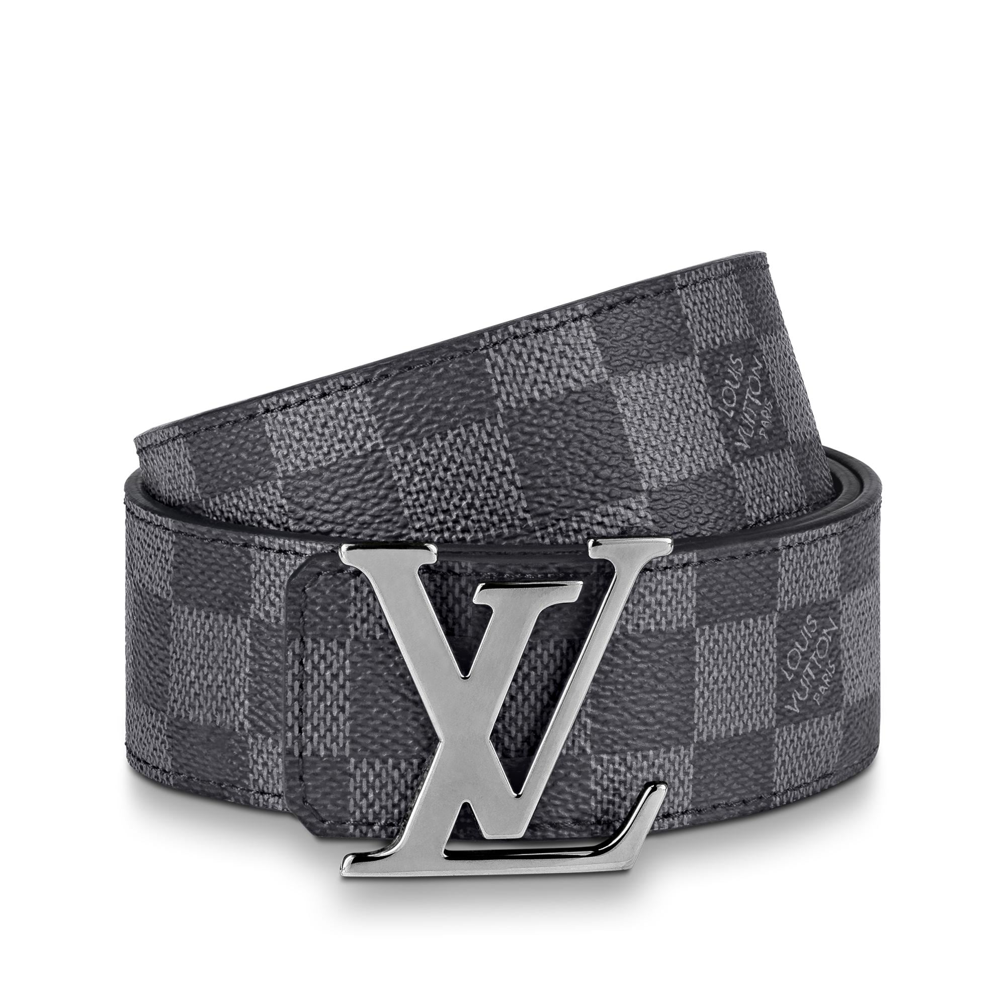 LV Initiales 40mm Reversible Belt Damier Graphite Canvas Men
